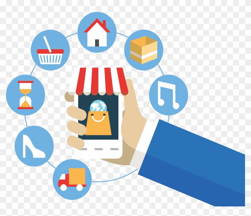Digital Marketing E-commerce Shopping Online And Offline - Compra De Negocio Png #962694