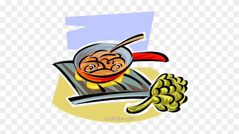 Stir Fry Royalty Free Vector Clip Art Illustration - Stir Fry Royalty Free Vector Clip Art Illustration #962999