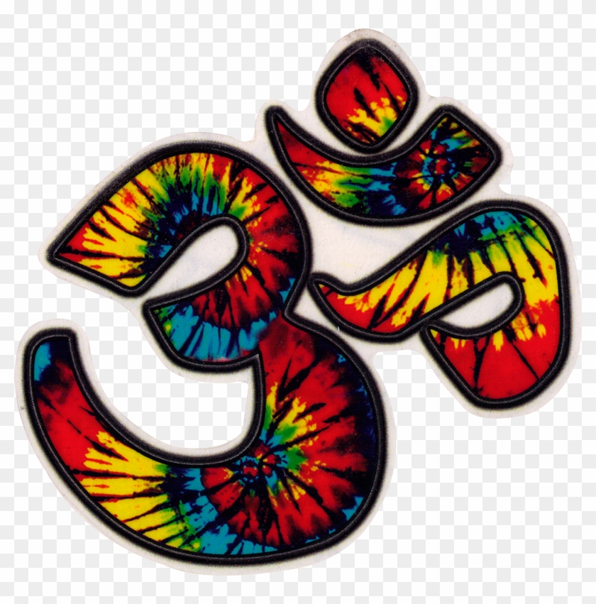 Tie Dye Ohm - Hippie Stickers Png #963133