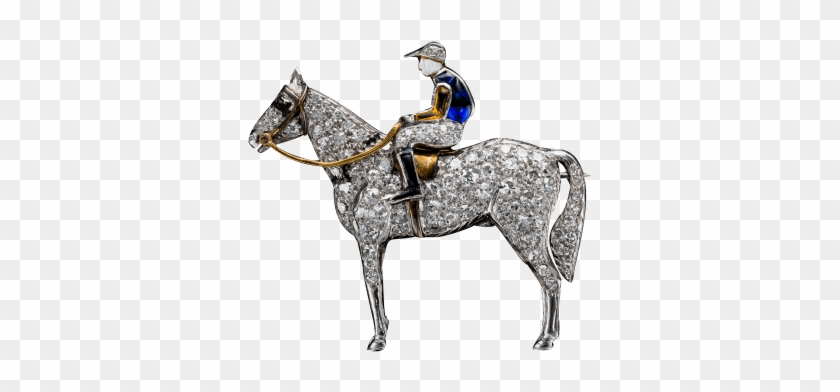 Jocky And Horse Brooch - ピン ブローチ 馬 #963134