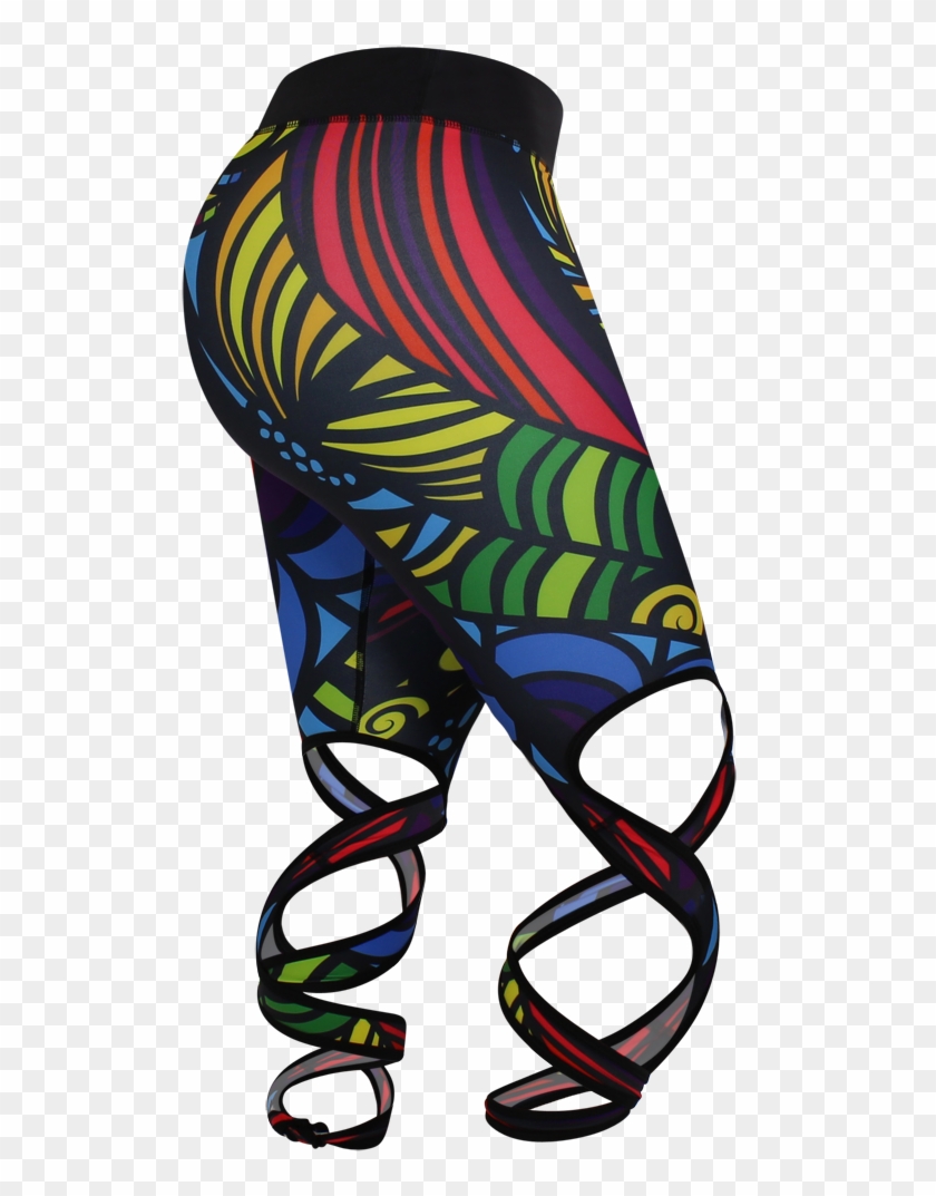 Psychedelic Strappy Shorts - Shorts #963137