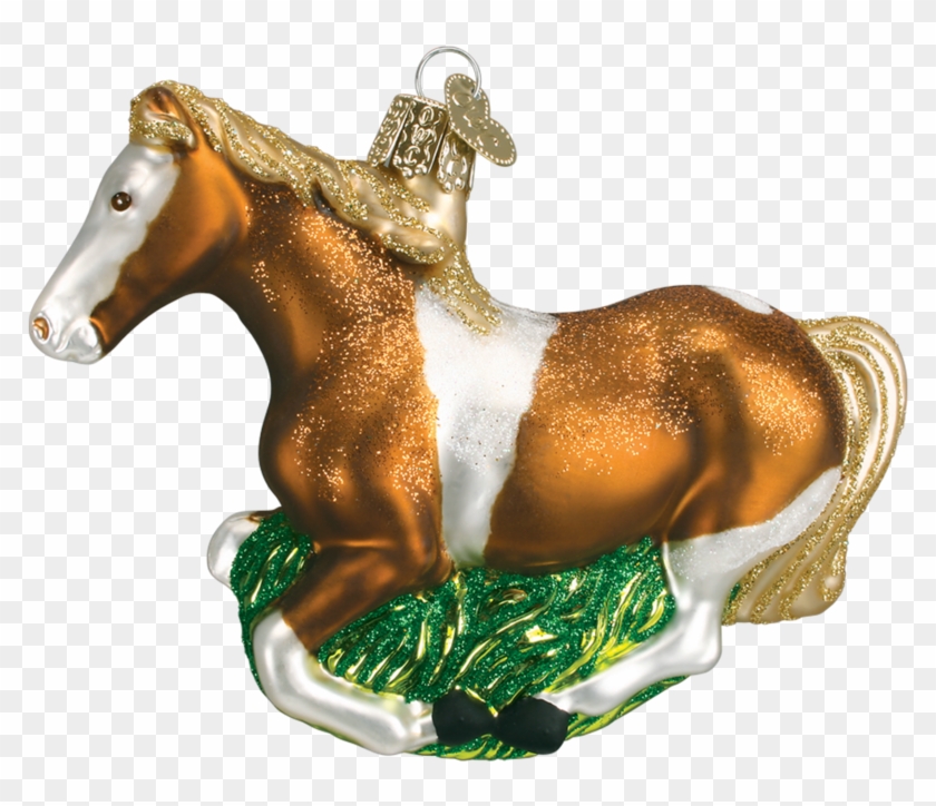 Spotted Mustang Horse Old World Christmas Ornament #963155