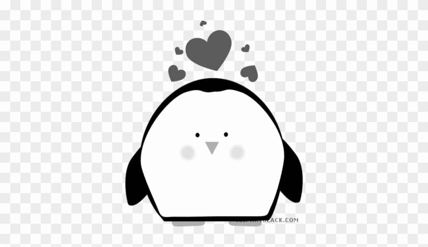 Cute Penguin Animal Free Black White Clipart Images - Clip Art #963209