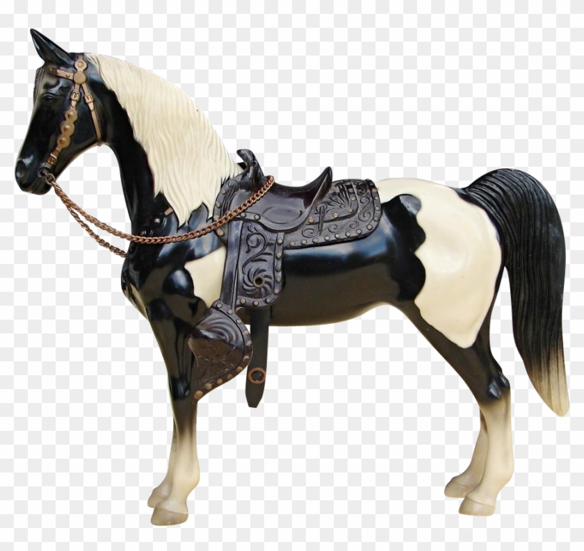 Vintage Earliest Breyer Western Horse One Owner Piebald - Breyer Western Horse Vintage #963240