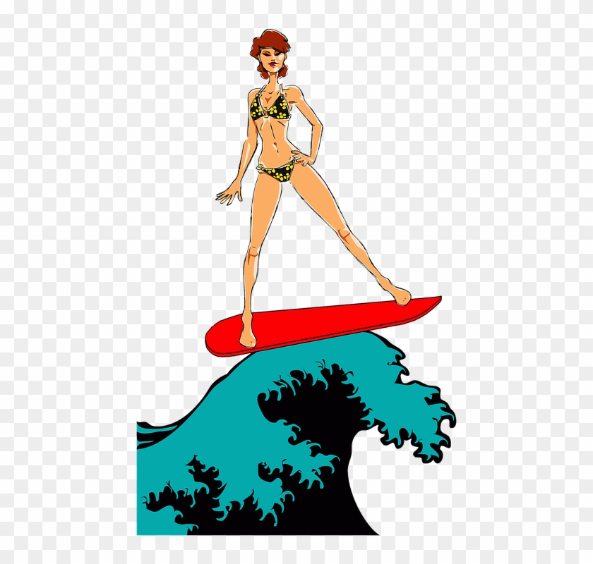 Cartoon Bikini 10, Buy Clip Art - Tidal Wave Clipart Png #963353