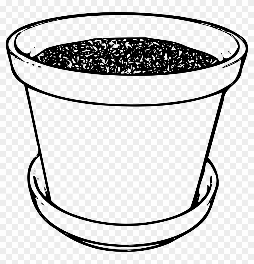 Flowerpot With Soil - Flower Pot Clip Art #963457