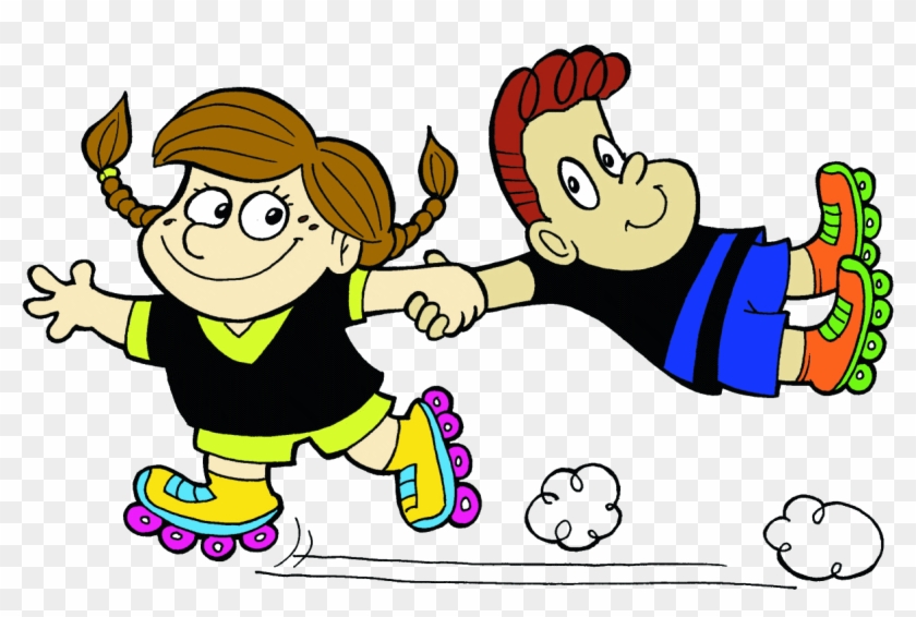 Roller - Kids Roller Skating Clipart #963618