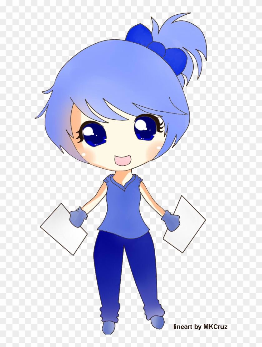 Chibi Girl - Blue Chibi Girl Png #963664