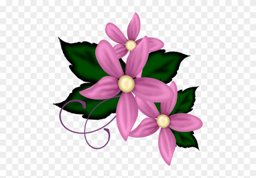 Tiny Flowers - Flor Rosa Em Png #963666