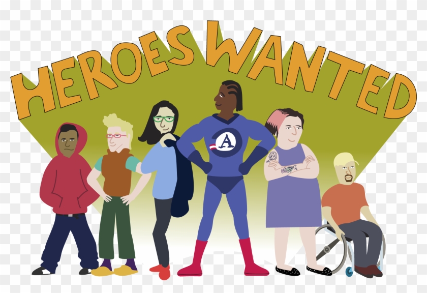Cartoon Of National Service Members As Superheroes - Social Group #963725
