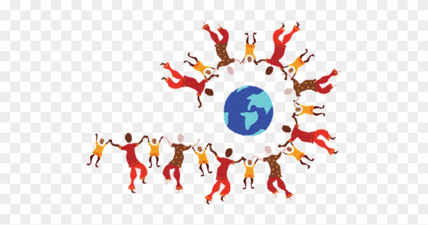 Human Clipart Human Service - Globe With People Png #963766