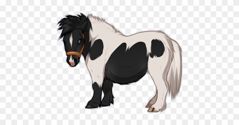 Miniature Horse Cartoon , Piebald - Cartoon Mini Horse Transparent #963902