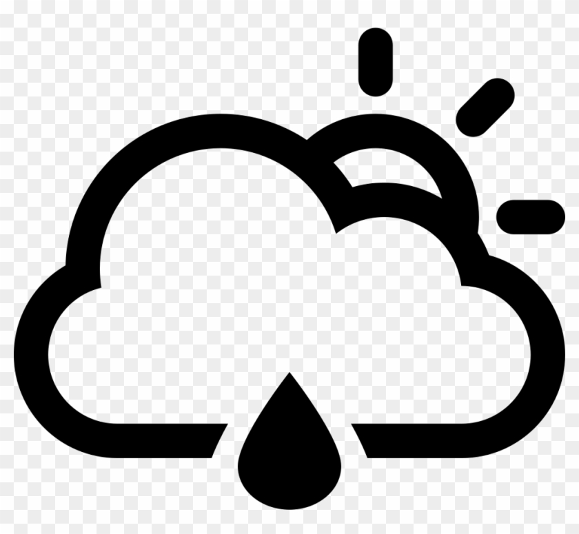 Cloud With Sun And A Raindrop Comments - Icono Clima Png #964067