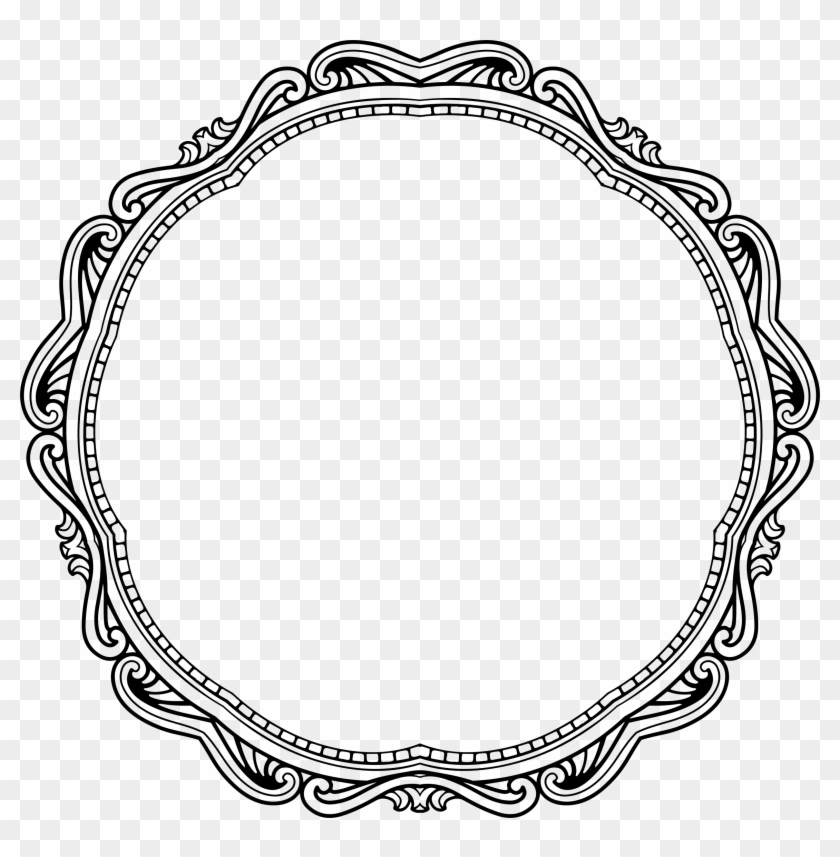 Vintage Style Frame 7 Circle Frame Diamond Png Full Size PNG