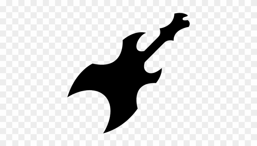 Electric Guitar With Sharp Tip Edges For Rockstar Vector - Black And White Rockstar Logo #964199