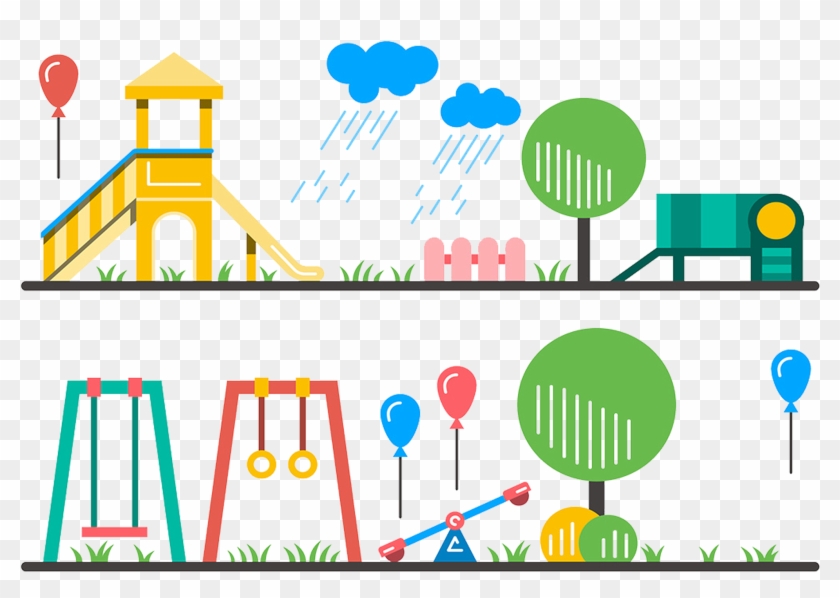 Schoolyard Playground Child Drawing - Schoolyard Playground Child Drawing #964210