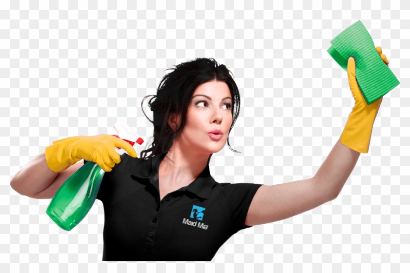 About Us About Us Maid Mia Woman Clean - Lady Cleaning Mop Png #964303