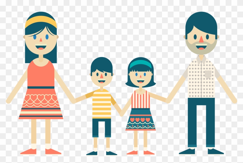 Illustration - Vector Family - Illustration Of Family Holding Hands Png #964351