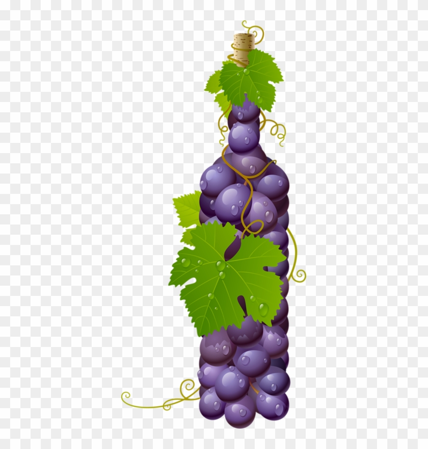 Grape Wine Bottle - Grapes In A Bottle #964567