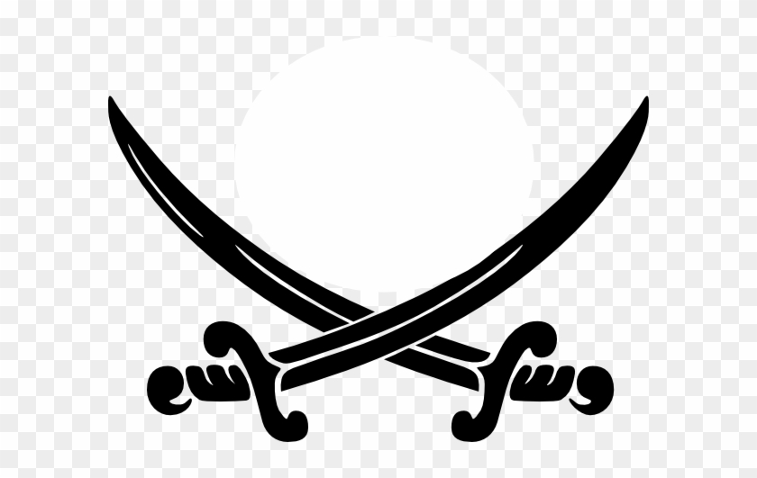 Crossed Flag Clipart Of Sword, Battlefield And Battlefield - Pirate Clip Art #964602