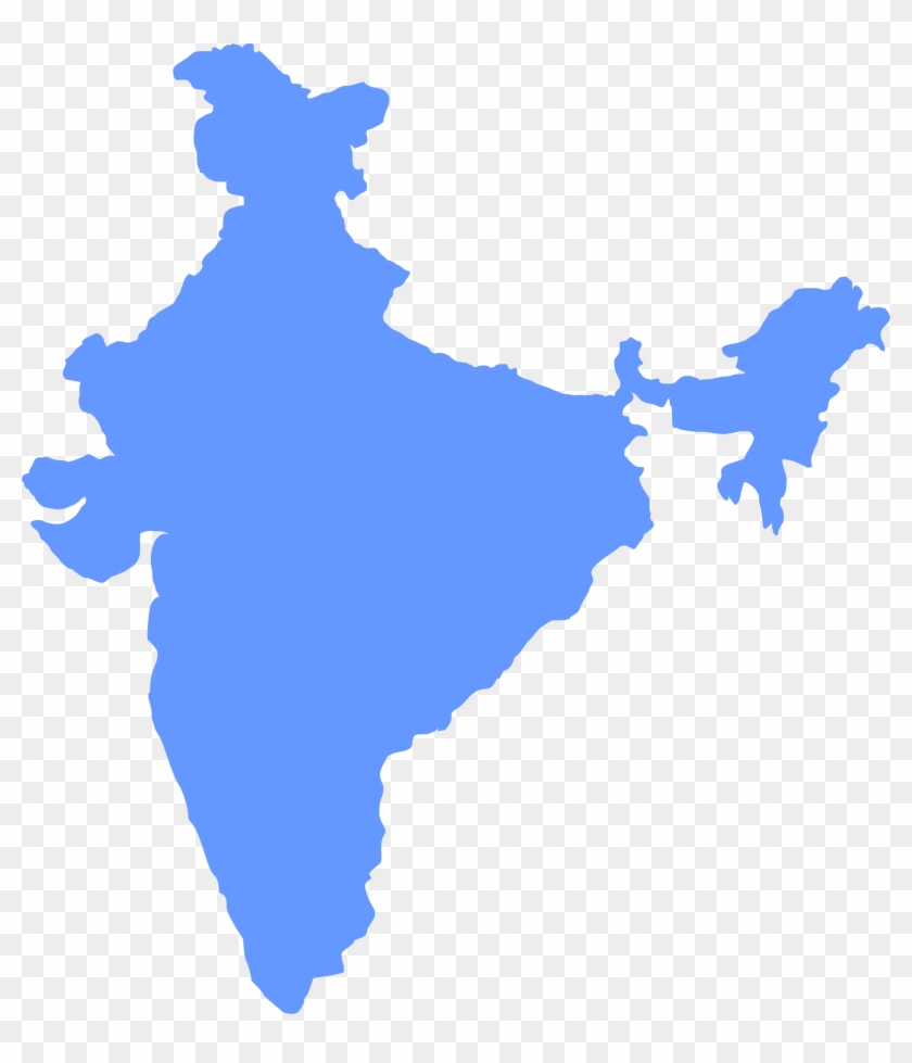 India World Map Clip Art - India Map Black #964737