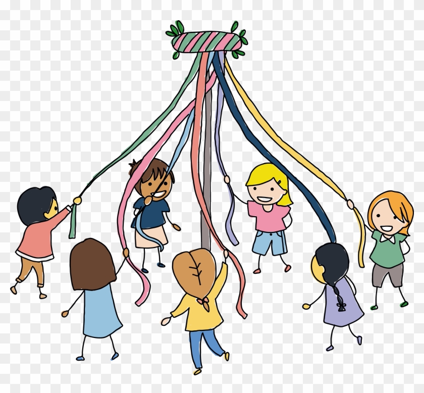 Maypole Child Dance Illustration - Human Behavior #964803