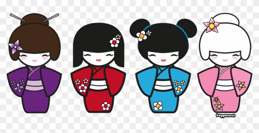 Doll Kokeshi Clipart - Kokeshi Dolls Cartoon #964836