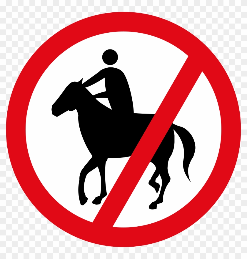 Horses & Riders Prohibited Sign - Angel Tube Station #964906