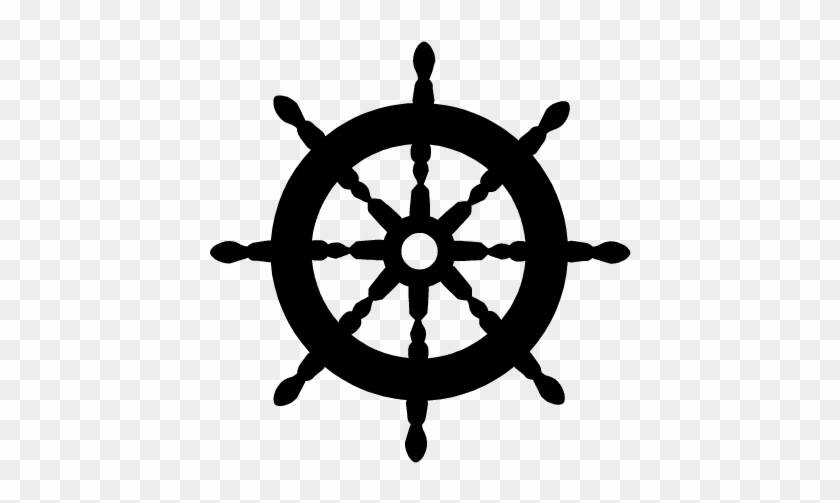 Captains Wheel Wall Decal - Ships Steering Wheel Logo #964961