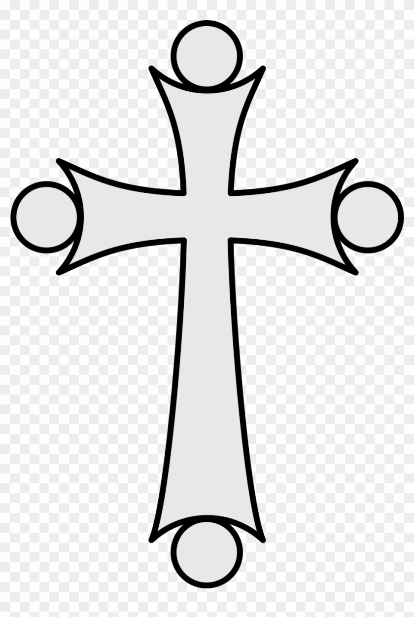 Coa Illustration Cross Pattee Concave Ends Budded - Cross With Circles On Ends #965041