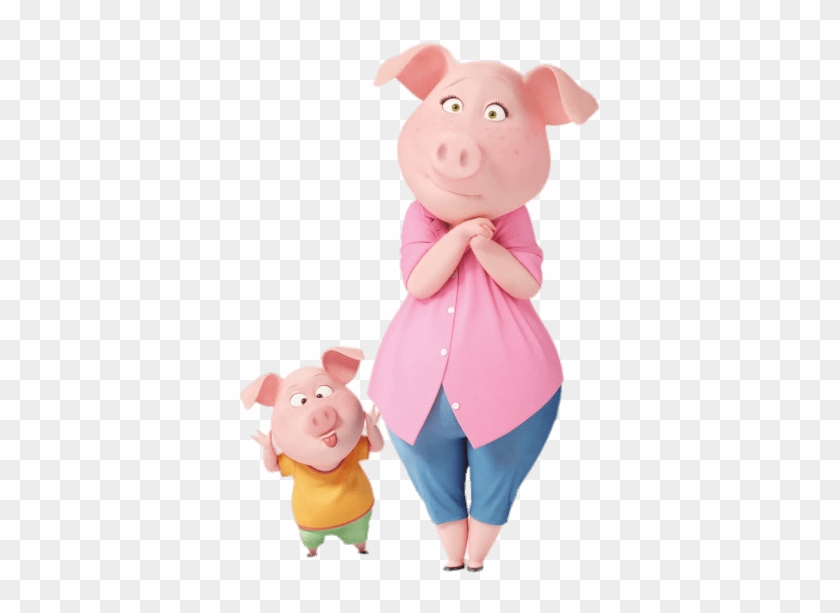 Rosita, Standing Next To One Of Her 25 Piglets - Sing Movie Png #965098