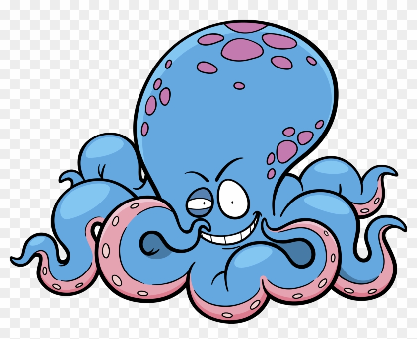 Octopus Cartoon - Octapus - Blue Cartoon Octopus #965203