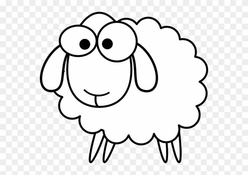 Outline Sheep Clip Art Vector Online Royalty Free - Sheep Clipart Black And White #965226