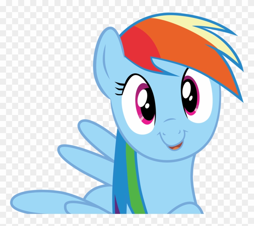 Rainbow Dash Cute Face Vector By Br-david - Rainbow Dash My Little Pony Face #965265