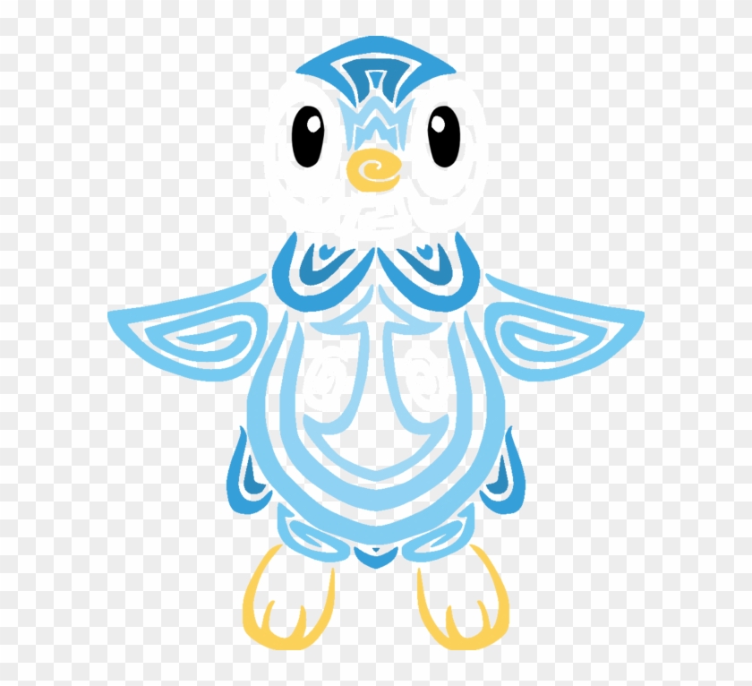 Tribalish Piplup By Vaguelygenius - Piplup Tribal Tattoo #965289