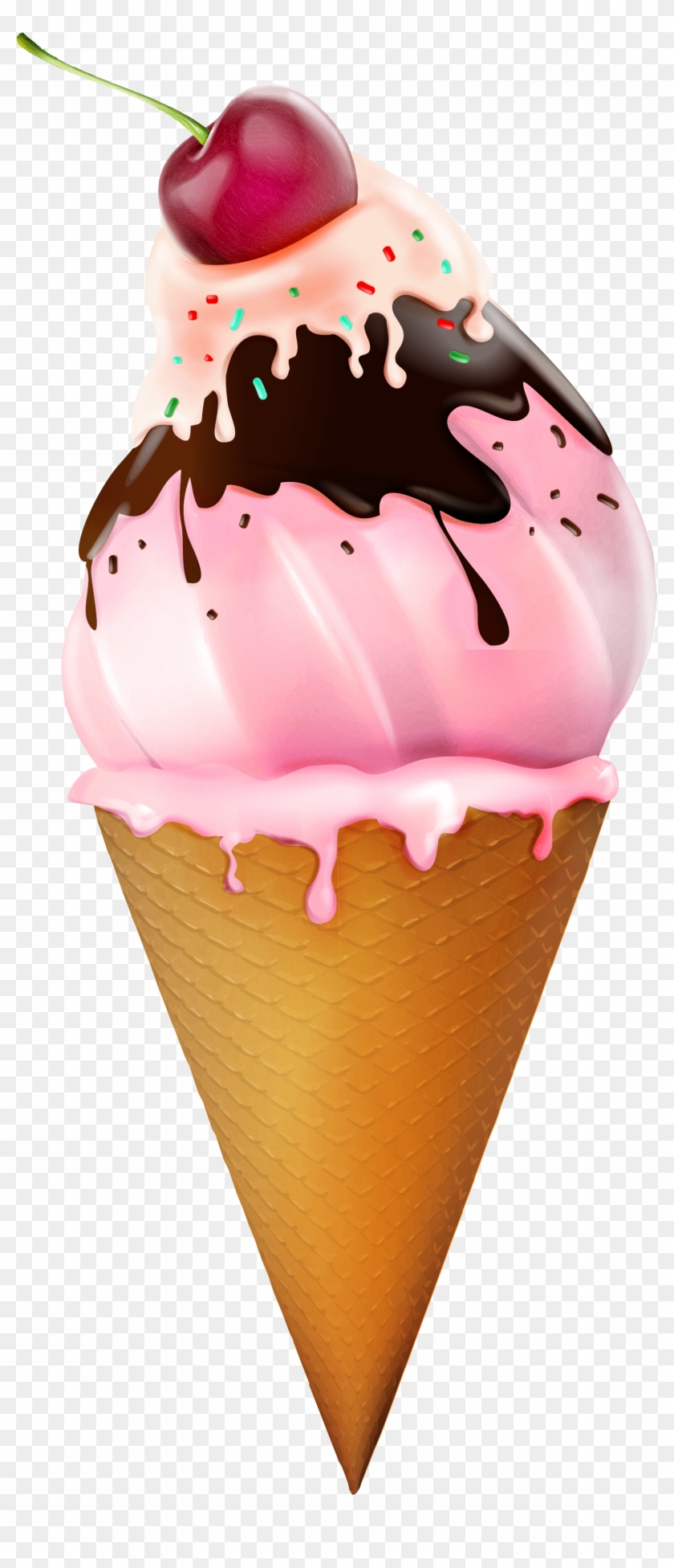 Transparent Ice Cream Cone Picture Clipart - Sorvete Desenho Colorido Png #965397