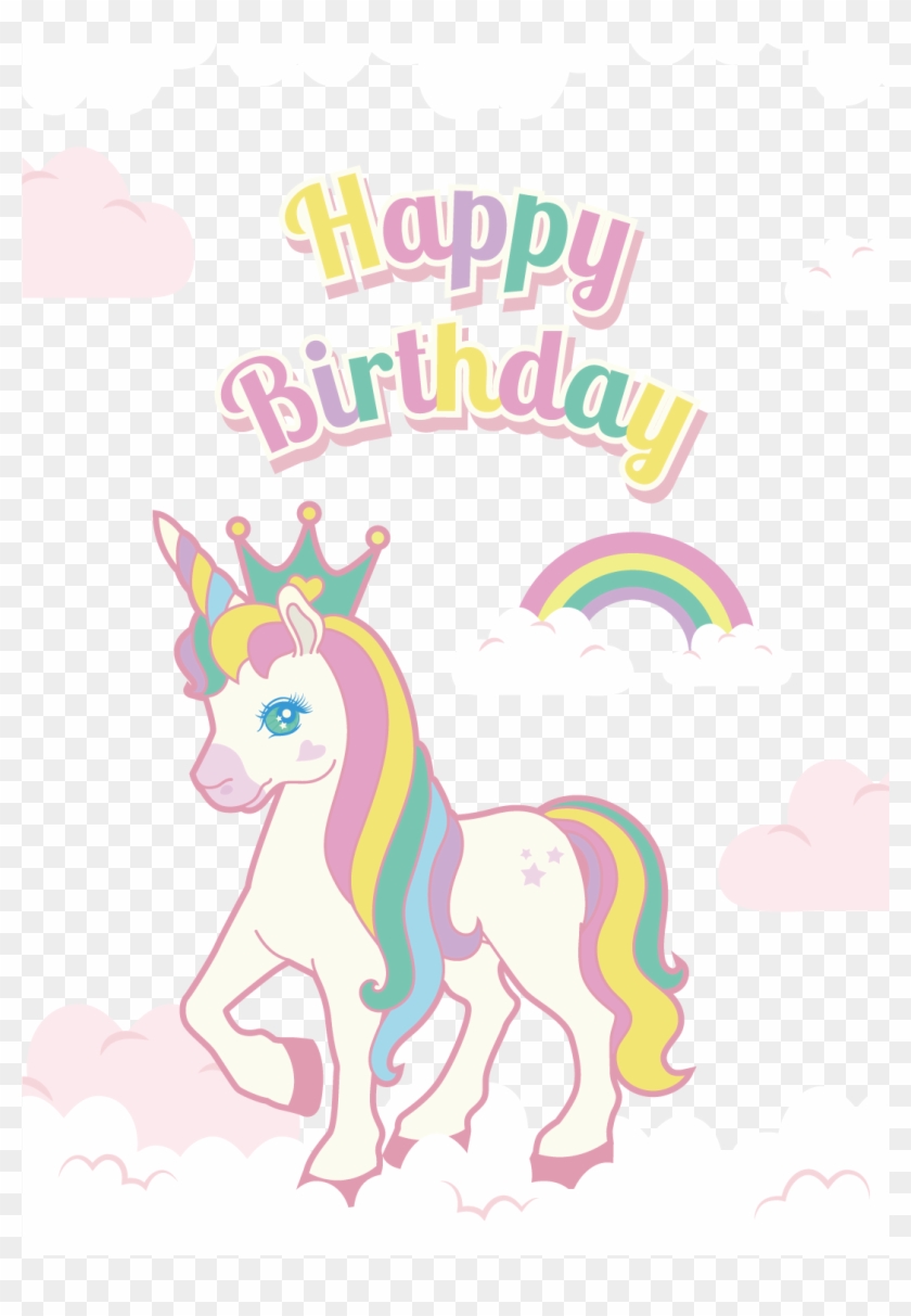 Hand Painted Color Unicorn Birthday Decorations - Mane #965415