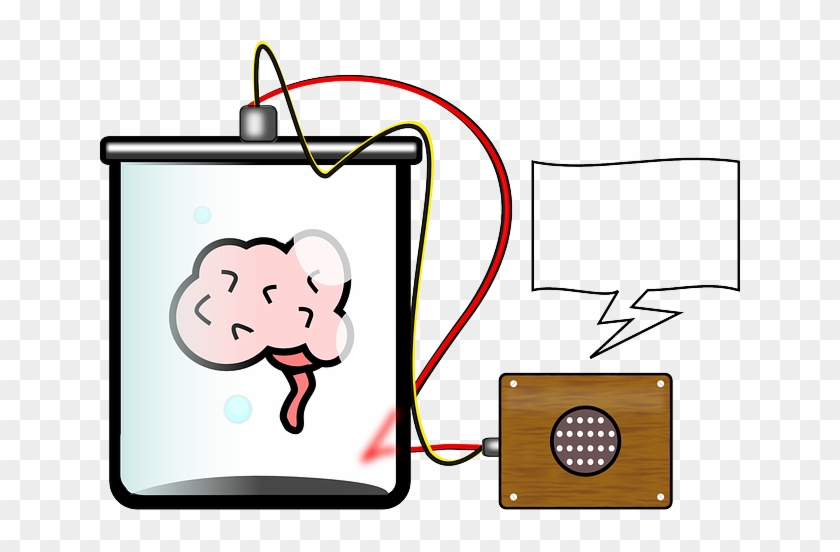 Experiment Brain, Lab, Science, Talking, Speech Bubble, - Brain In A Jar Clip Art #965468