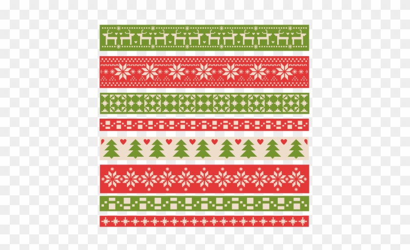 Christmas Fair Isle Borders Scrapbook Clip Art Christmas - Christmas Fair Isle Background #965473