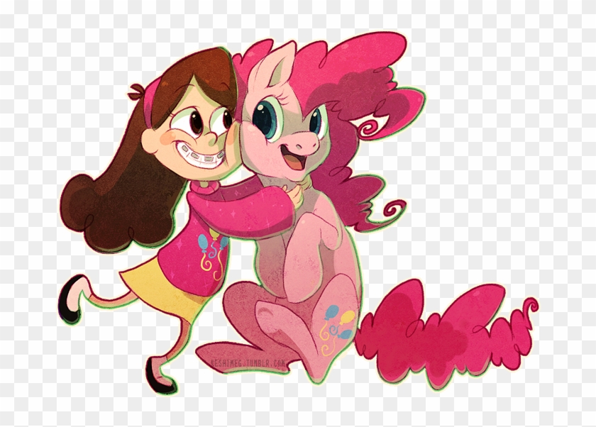 Kaceymeg, Crossover, Gravity Falls, Hug, Mabel Pines, - Mabel Pines And Pinkie Pie #965519