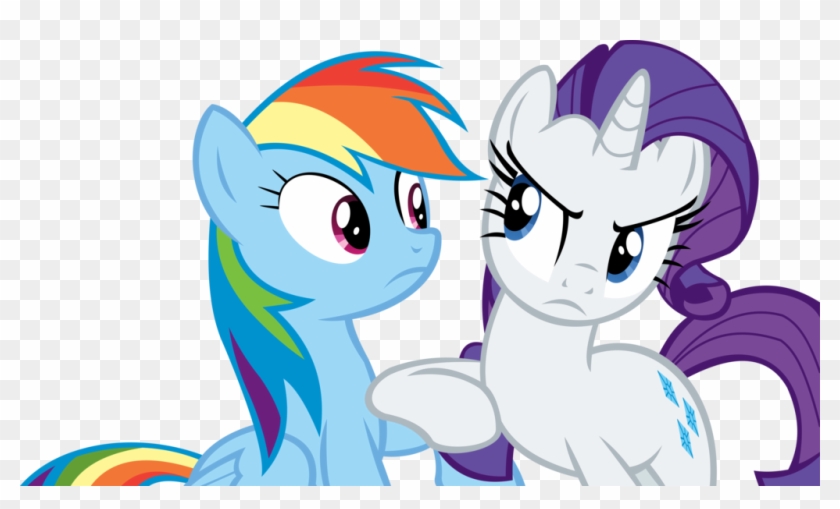 Rarity And Rainbow Dash Vector - Rainbow Dash And Rarity #965557