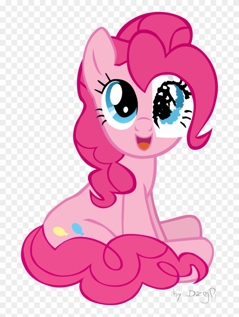 Pinkie Pie With Paper Eye By Dzejpi - Cartoon #965579