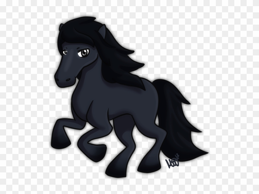 Black Horse By Metterschlingel - Black Horse Cartoon Png #965642