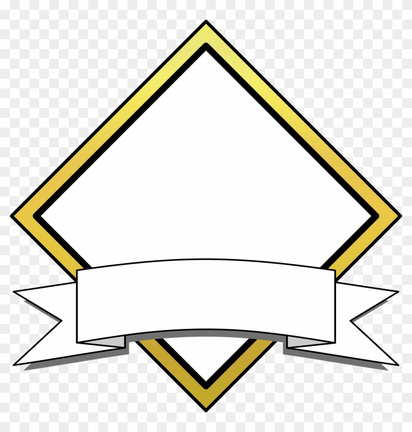Pin Yellow Banner Clipart - Emblemas Em Branco Png #965742