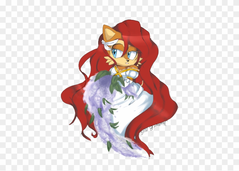 This Was A Practice Of Drawing Sally And Digital Art - Sonic And Sally Wedding #966174