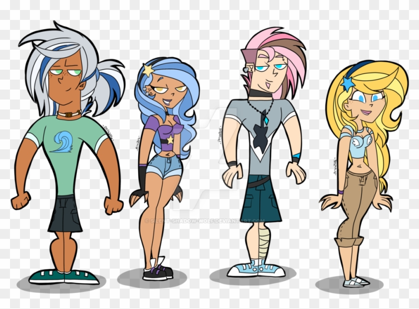 Mane 4 As Total Drama Characters By Silent Shadow Wolf - Cartoon #966236