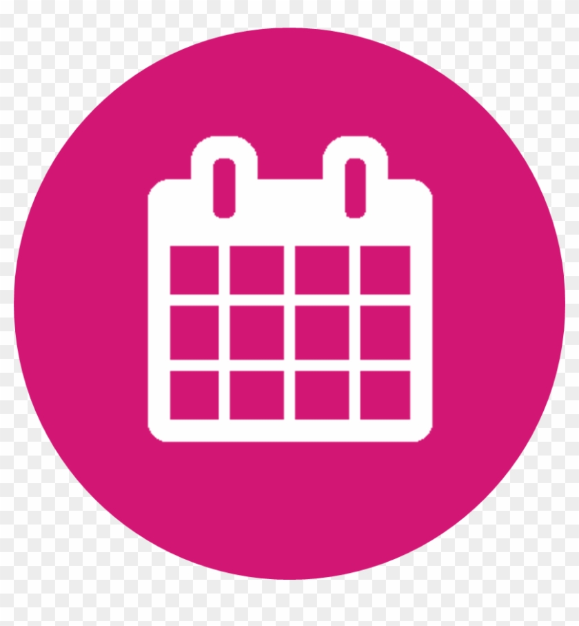 Wednesday 6th July - Pink Calendar Icon Png #966252