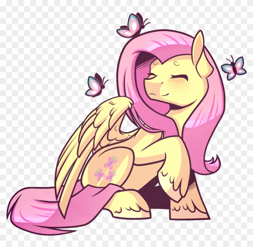 Ak4neh, Blushing, Butterfly, Cute, Eyes Closed, Female, - Cartoon #966302