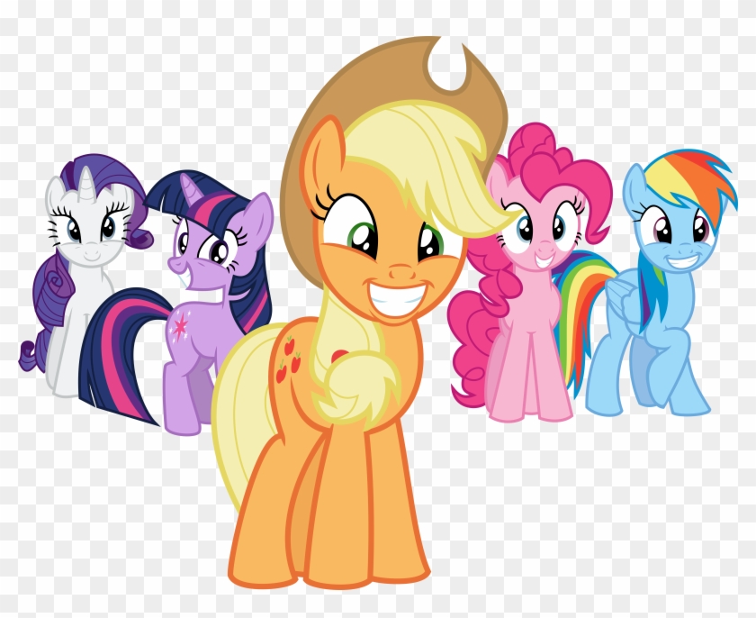 Pinkie Pie Rainbow Dash Rarity Twilight Sparkle Applejack - My Little Pony Characters Svg #966504