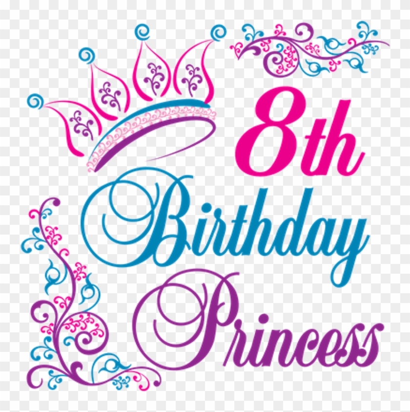 Eighth Birthday - Image - Happy 8th Birthday Girl - Free Transparent PNG Clipart Images Download